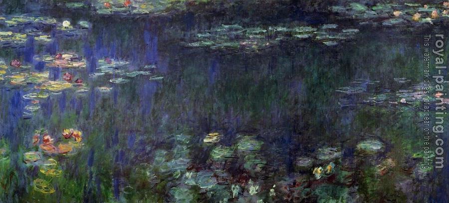 Claude Oscar Monet : Green Reflection, left half